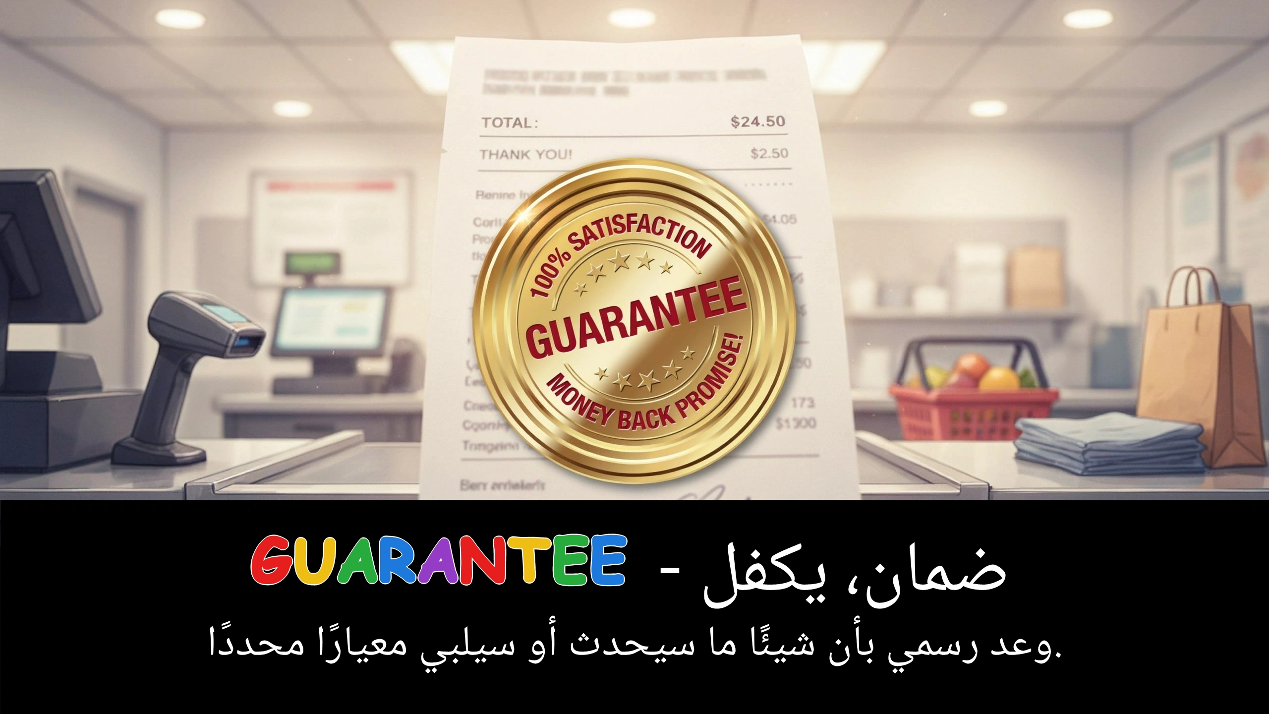 Arabic Illustration for guarantee